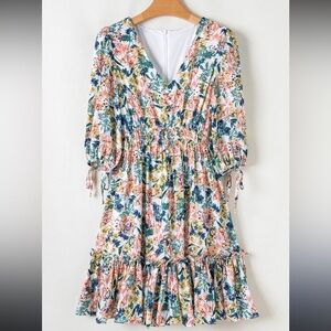 Floral Dress 3/4 Sleeve